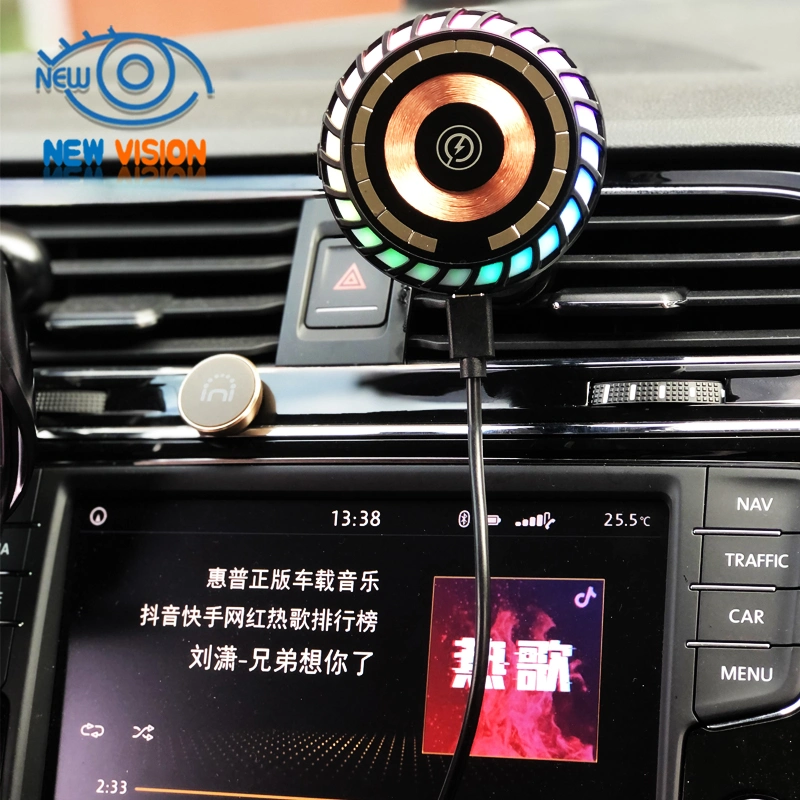 Multifunctional 15W Chargeur de voiture sans fil Magsafing magnétique Titulaire d'aérateur de support de montage de charge 10W pour téléphone mobile