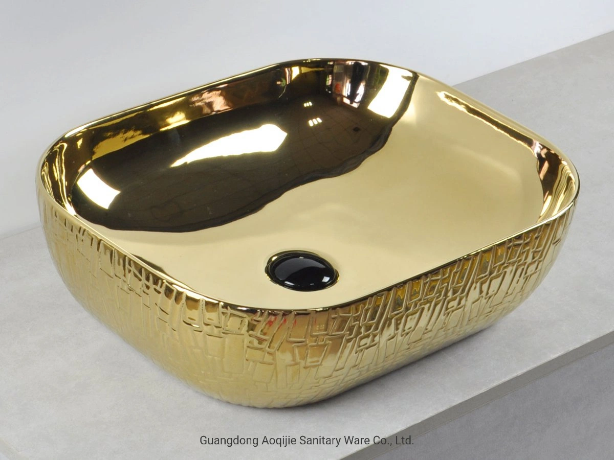 Goldplating Basin Stone Basin Ceramic Basin Bathroom Furniture