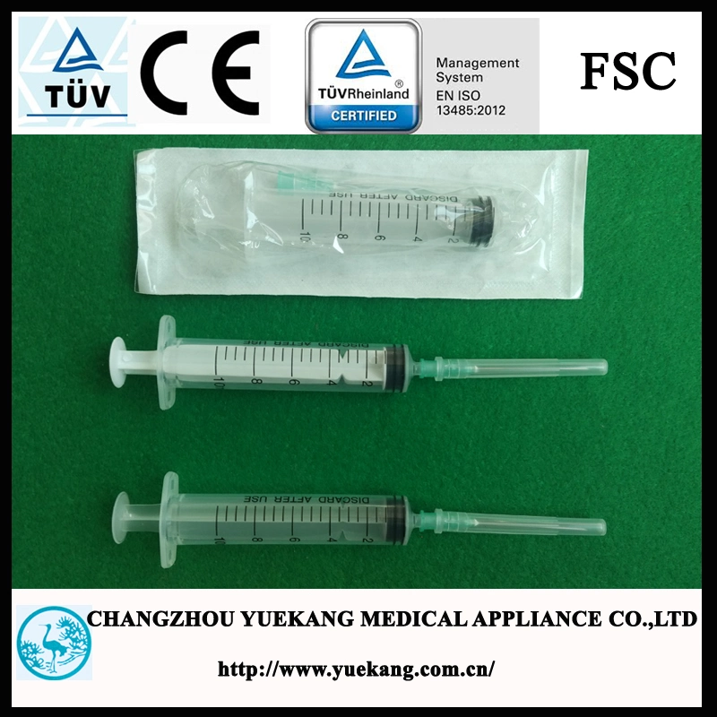 3-пластмассовых деталей стерильный одноразовый шприц с маркировкой CE&amp;ISO утвержденных