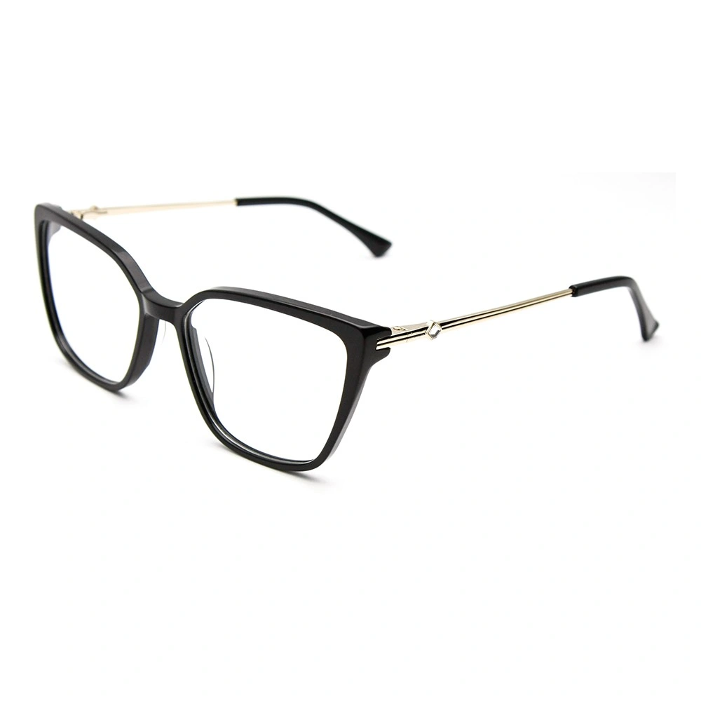 Cat Eye Eyeglasses Frames Double Rim Eyewear Womens Thin Acetate Optical Spectacle