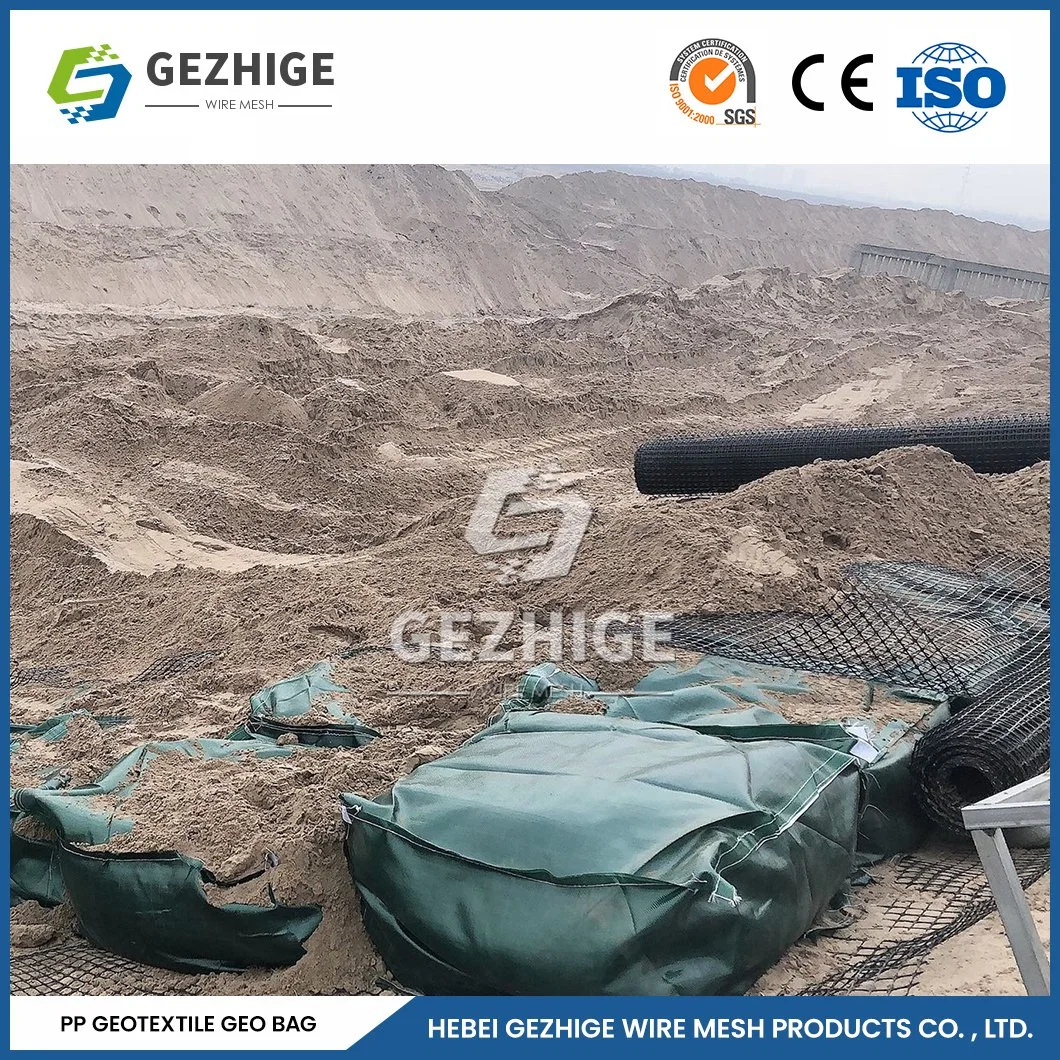 Gezhige Plastic-Coated Heavy-Duty Hexagonal Mesh Factory 2.0*1.5*1.0 M Galvanized Metal Gabion China UV Resistance PP Soil Erosion Control Bag