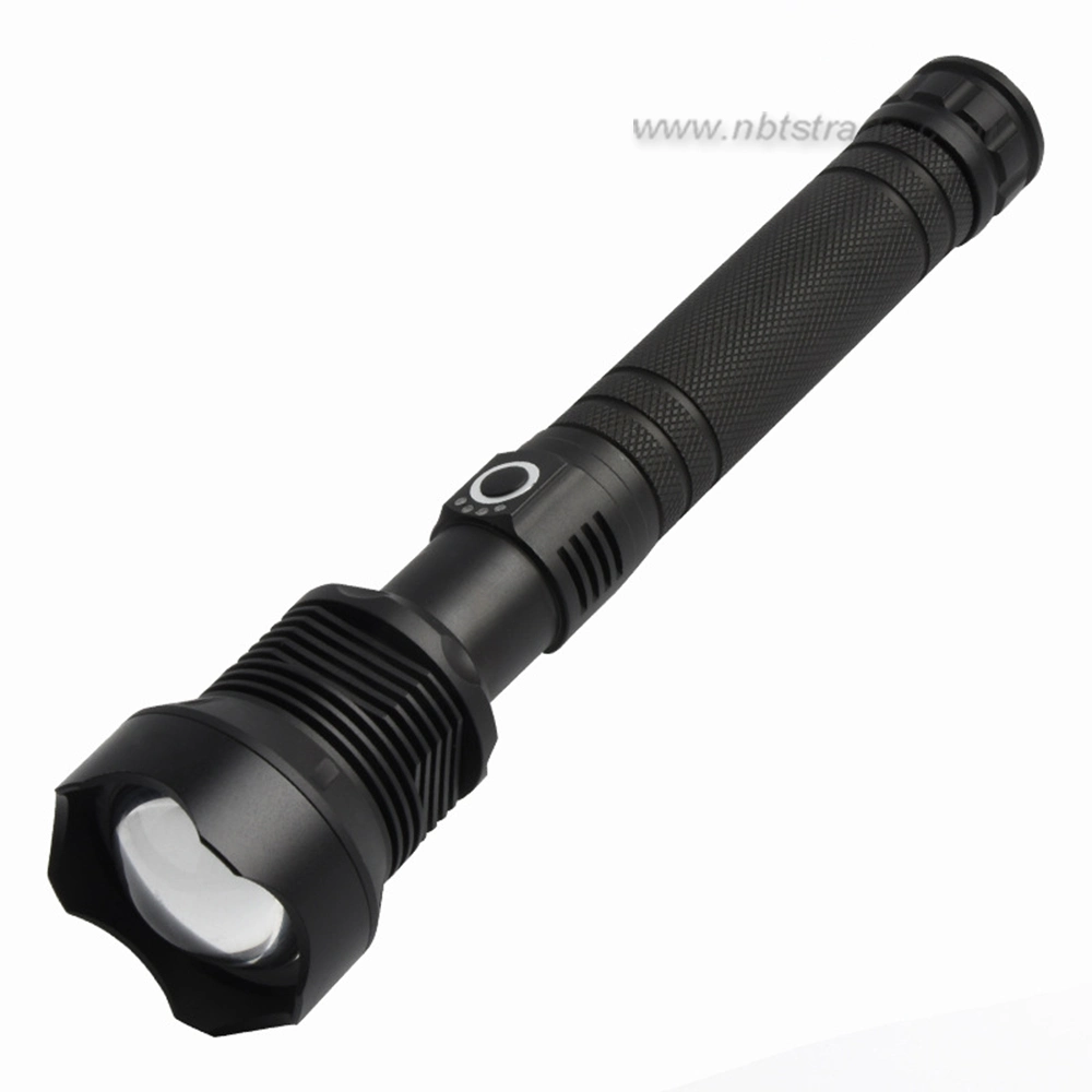 Linterna de P70 LED ultra brillante Zoom Zoom USB carga táctica