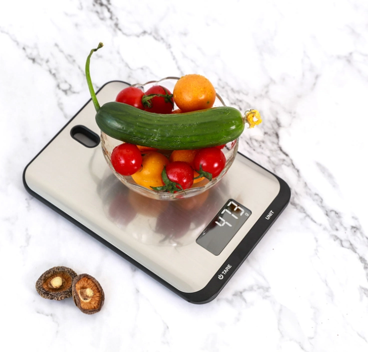 Digital Food Stainless Steel Weigh Timer Electronic 5kg Kitchen Scale