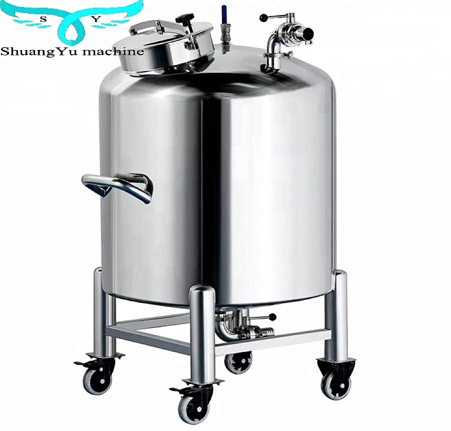 Stainless Steel Sanitary Steam Electric Heating and Cooling Double Jacketed Aging Fermentation Reactor Mixing Balance Buffer Fermenter Fermentor Storage Tank