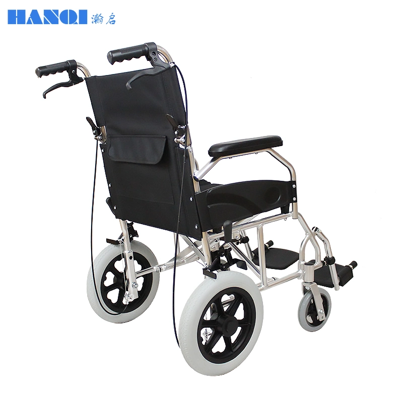 Hq Hanqi863L-12" sillas de ruedas plegable ligero equipo médico portátil para pacientes de clínica de salud CE FDA ISO9001