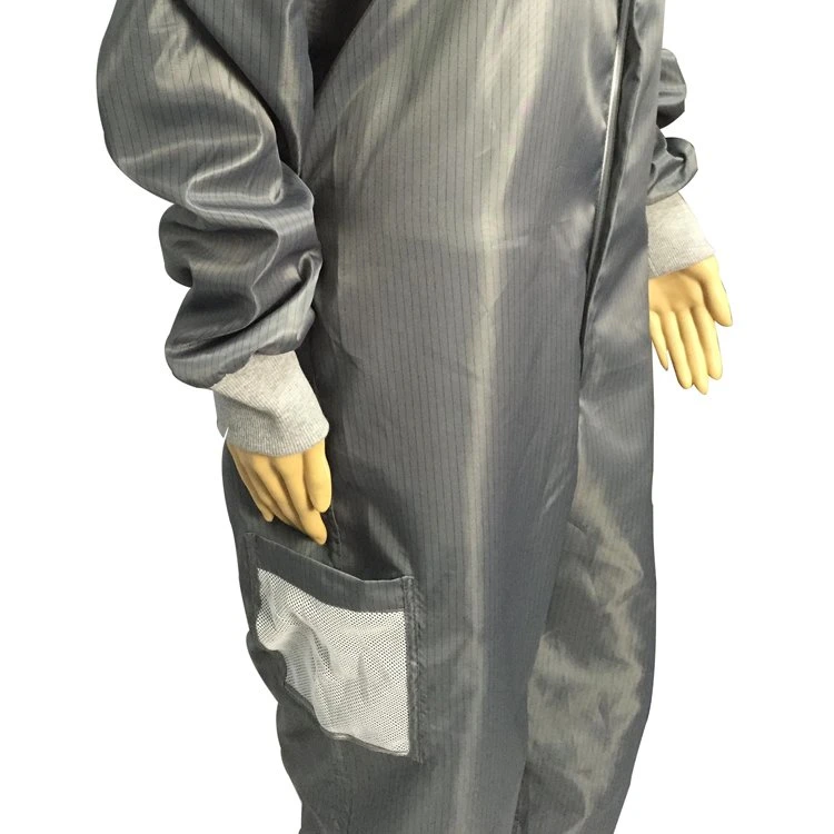 Cleanroom Workshop Workers Dust Free Polyester Anti-Static Safety Protective Clothing