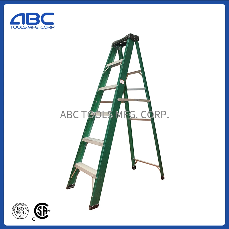6 Step Fiberglass Double Side Step Ladder for Around Electricity