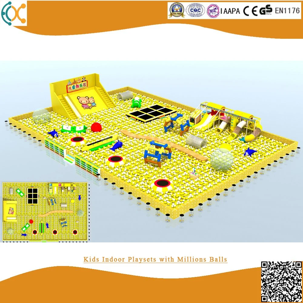 Newest Children Soft Indoor Playground Equipment with Trampoline Park