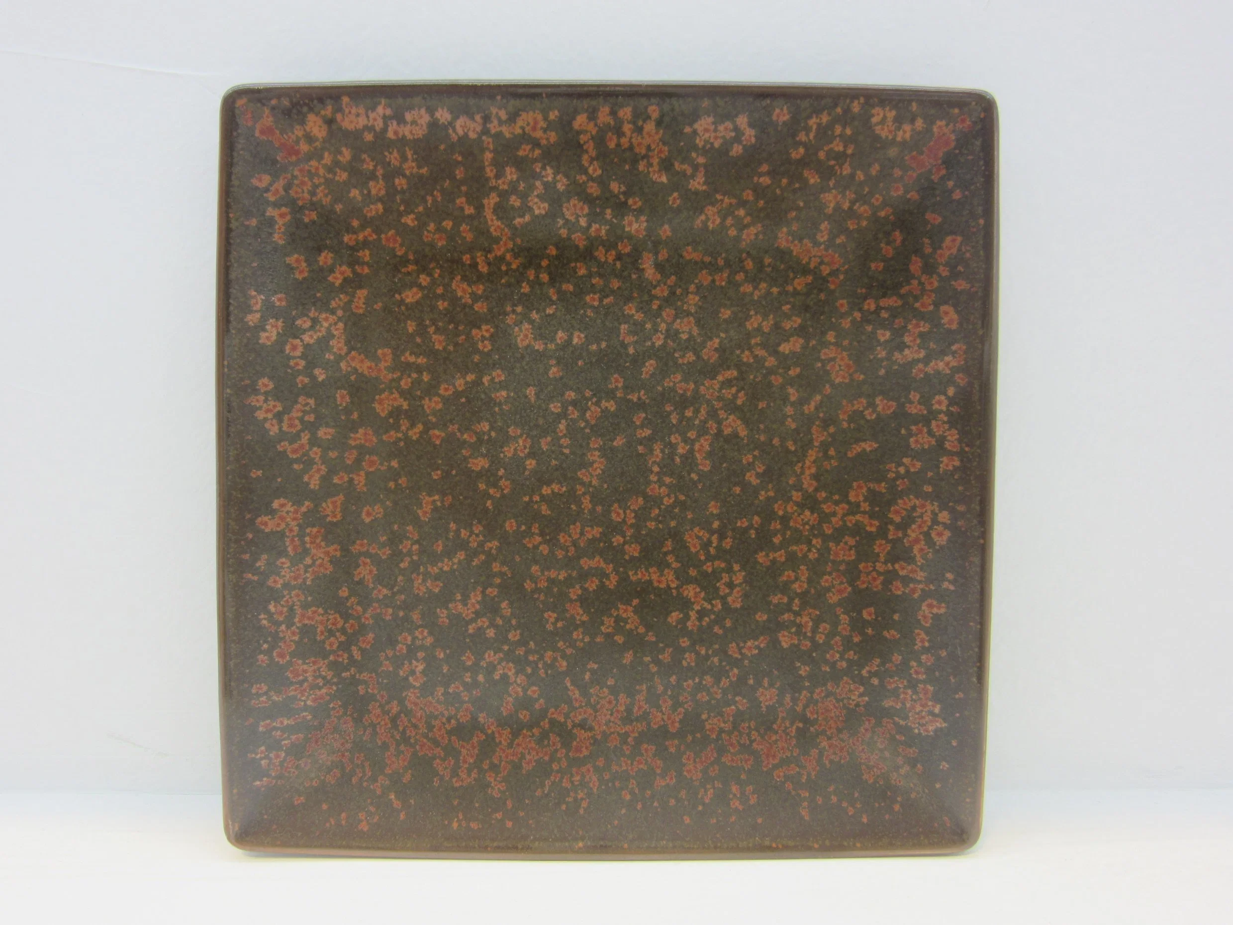 Rectangle and Square Shape Sushi Reactive Red Glaze Hotel Restaurant Ceramic Porcelain Dinner Plate Sets Classical Tableware Set