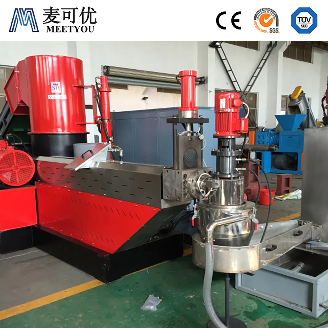 Meetyou Machinery Waste Plastic PE PP Pelletizing Granulator Machine Supplier Fast Hydraulic Screen Changing System China PE Granulating Machine Wholesale/Supplier