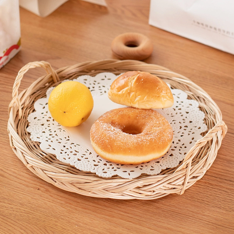 Bread Basket Ratten Wicker Basket Hand Basket Round Oval Baking Cake Pans Tray Home Deacoration Basket