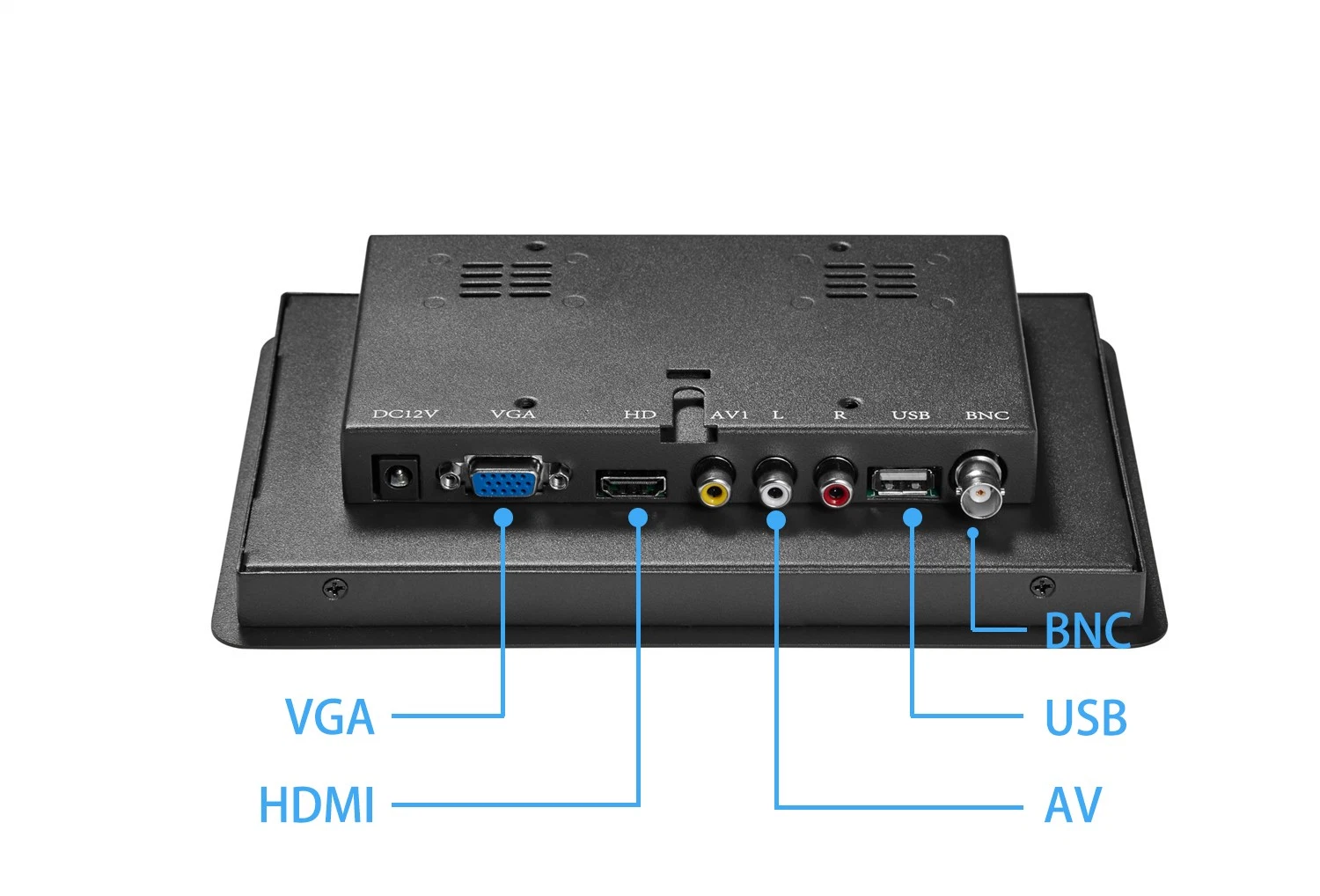 Zhixianda 8 pulgadas de 1024x768 Square industriales integrados Monitor con entrada VGA AV HDMI BNC