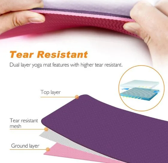 Double Layer Foam Mat Machine Eco Friendly Non Slip 6-10mm Double Layer TPE Foam Yoga Mat Making Machine