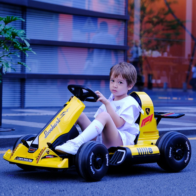 Cartoon Children's Racing Car Electric Children's Toy Kart Four-Wheel Balancing Car Can Sit