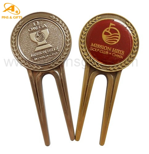 Cunha de ouro da tampa do putter Mini Club Acessório grossista Gama Saco branco personalizado de reparo do Magneto Golf Divot Tool