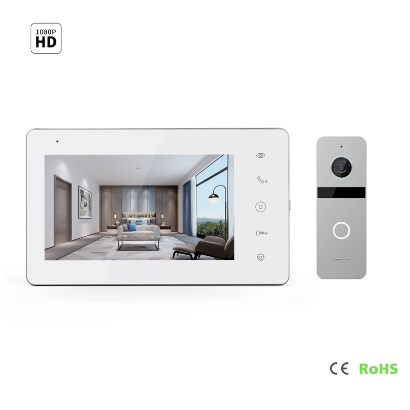 7" IPS Smart Screen Video Doorphone Luxury Home Security Intercom System