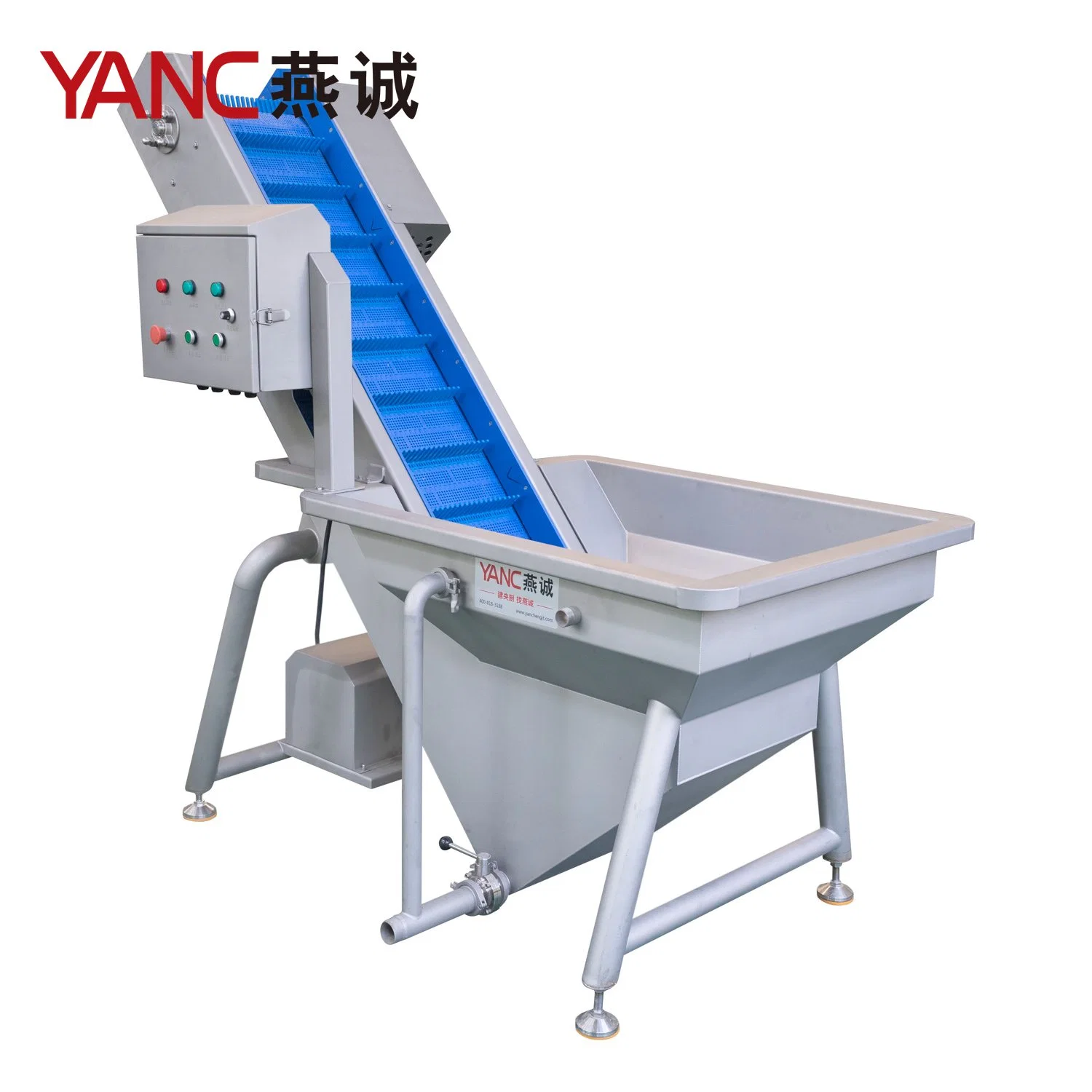 Yc-Cx2000 Root Vegetable Pre-Washing Inclining Belt Conveyor Conveyor Roller