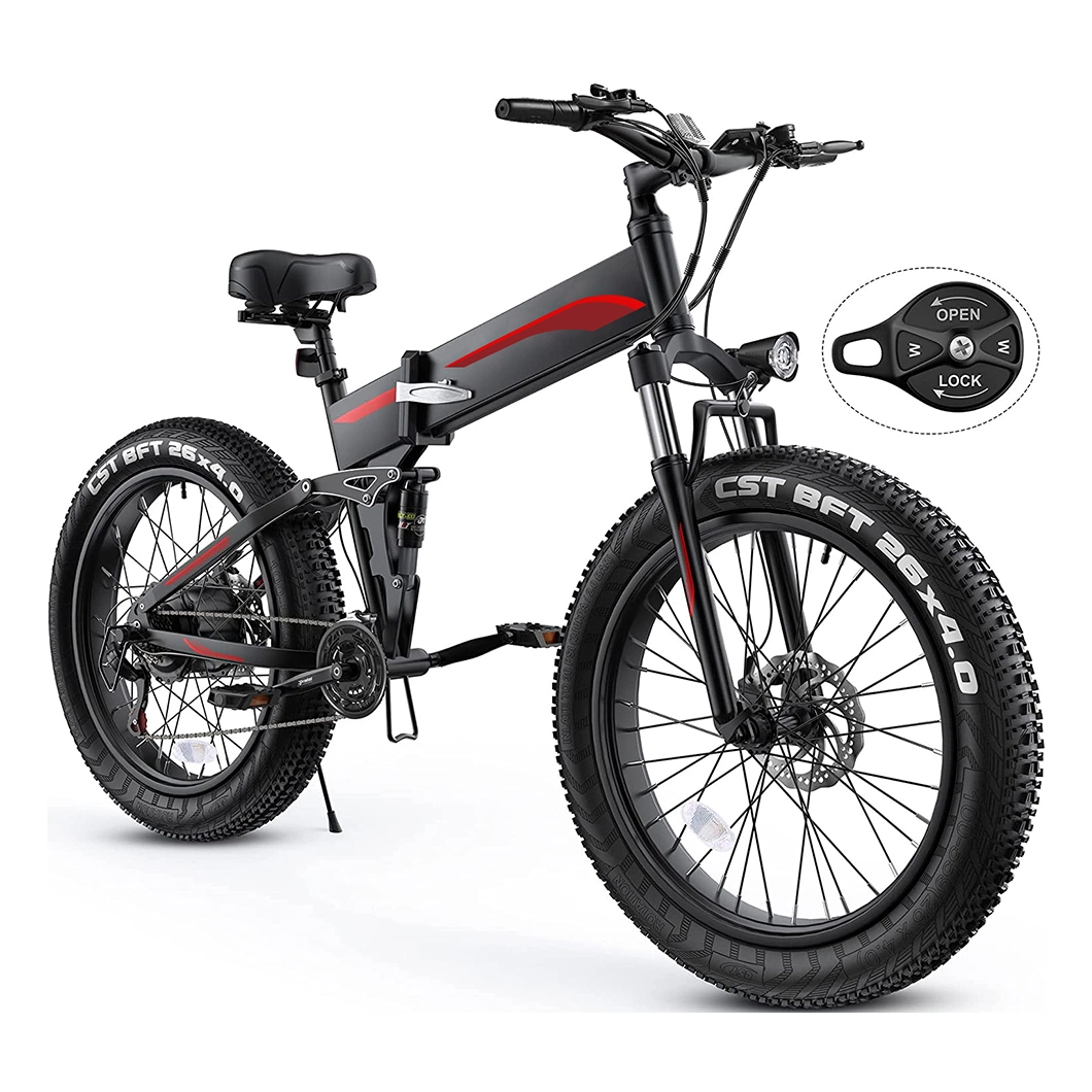 500W 26'' Fat Tire Electric Fat Bike Folding Bike