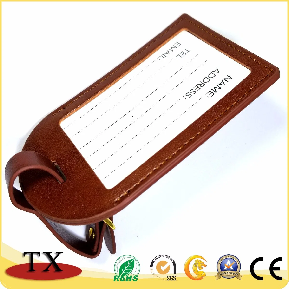 New Style Blank Leather Luggage Tag