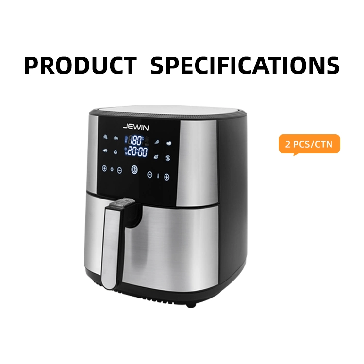 Jewin Brand S/S Digital Control 1800W 8L Big Capacity Air Fryer