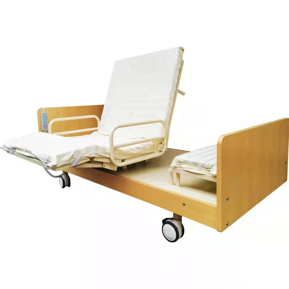 High End Quality Hot Sale Wooden Hospital Bed Nursing Home Bed Rotating Bed