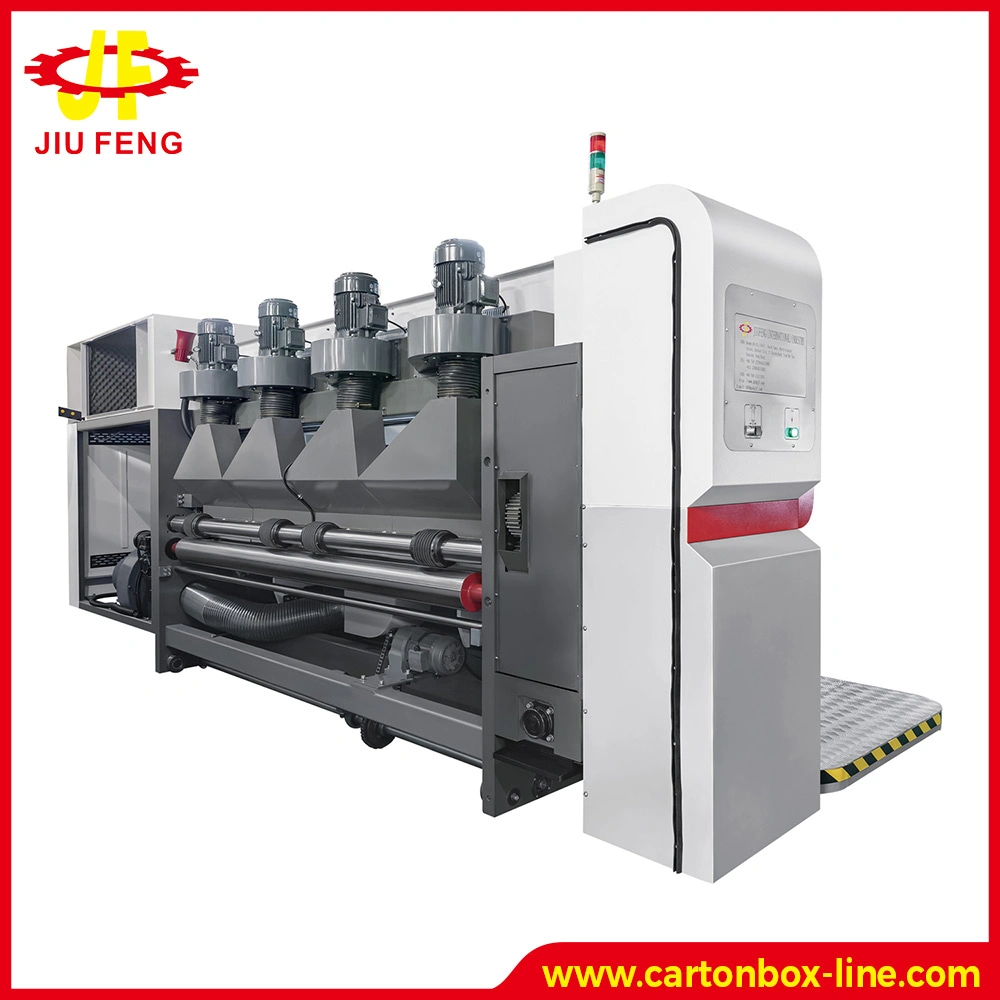 Jf1428 G6 Corrugated Cardboard Printing Machine Flexo Ink Print Pre-Press Crease Slot Die-Cut Waste Removal Machine