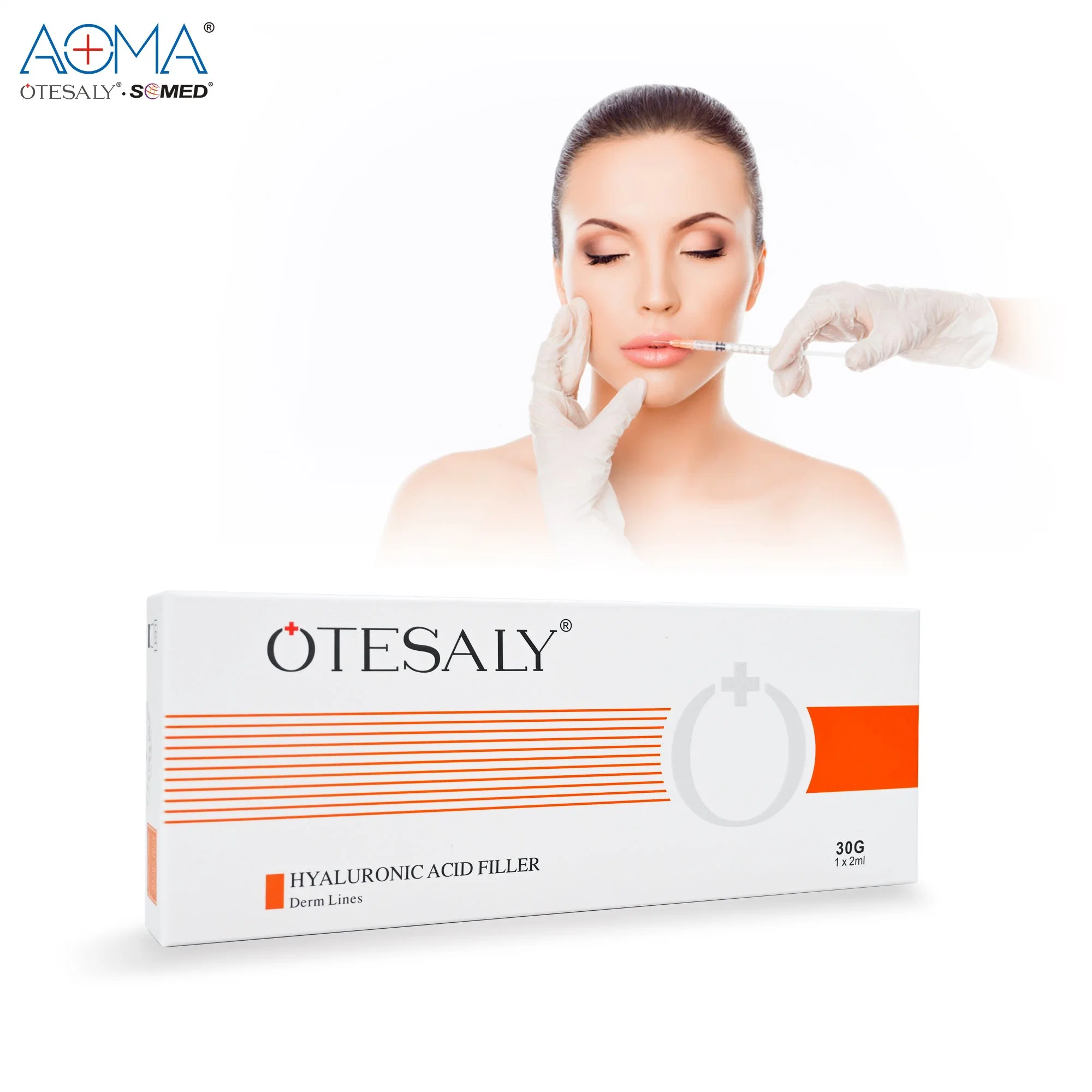 Otesaly 2ml Derm Lines Wrinkles Injectable Cross Linked Hyaluronic Acid Sodium Hyaluronate Gel Face Contour Dermal Filler