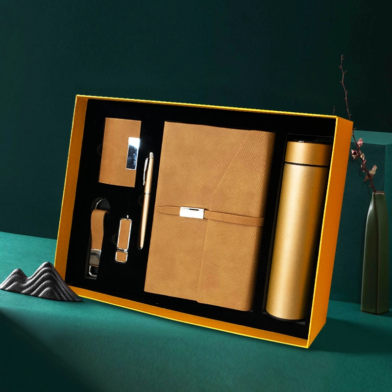 Корпоративные подарки Настраиваемый логотип ноутбук с Pen Подарочный набор с USB-кольцо с вакуумной присоской