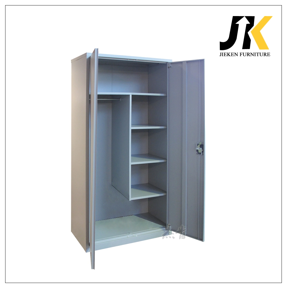 Wholesale/Supplier Storage Iron Cupboard 2 Door Clothing Steel Furniture Almirah Locker Wardrobe