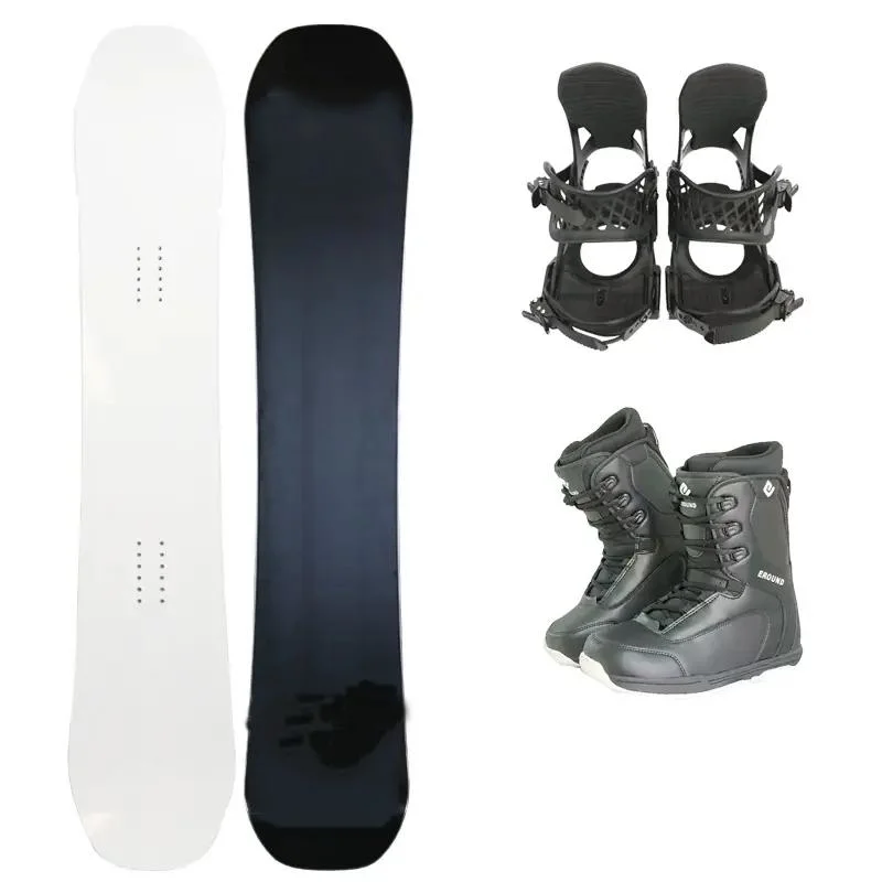 Esquí Snowboard y raquetas de nieve nieve nieve vinculante raquetas de nieve Snowboard Set Carbon Placa de fibra