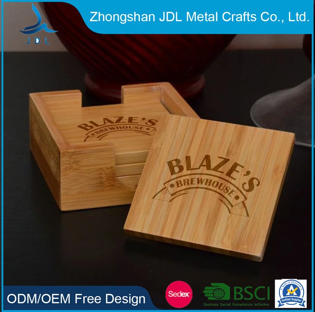 Custom Wood Wholesale/Supplier Bamboo Product Placemat Wooden and Food Plate Drink Paper Beer Tablemats Banboo Coaster