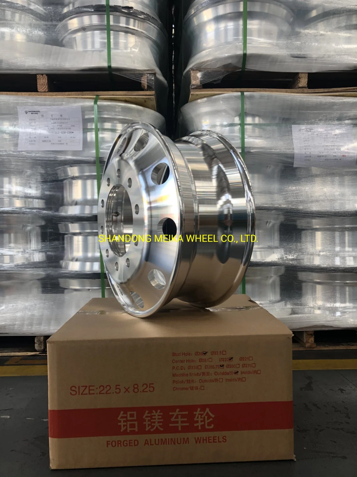 Europe, America and Africa Export Forging Aluminum 22.5X8.25 Truck Alloy Wheels Hub