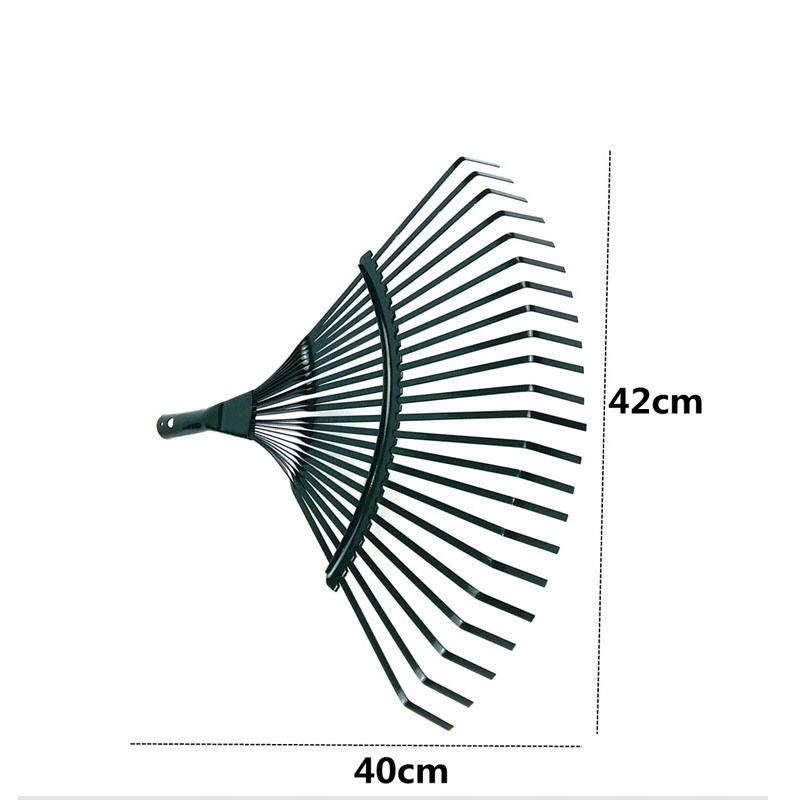 22 أسنان رأس مشط حديقة من الصلب الثقيل للعشب والأوراق الساقطة والأعشاب الضارة - أدوات الحديقة (المقبض غير مشمول) Wyz12044