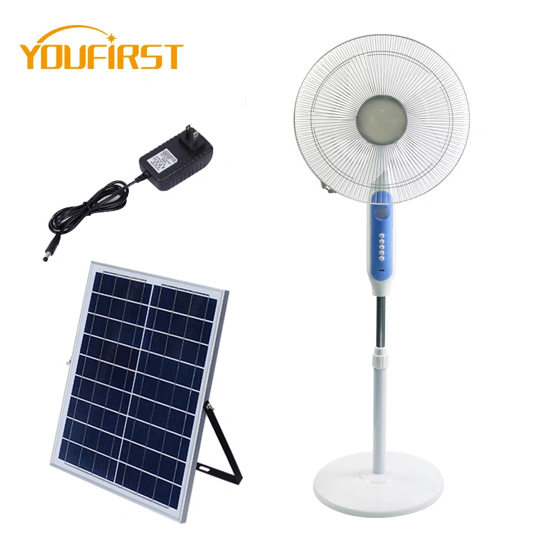 Factory Wholesale Price Adjustable up and Down Cooling Fans with Solar Panel Electric Floor Stand Fan