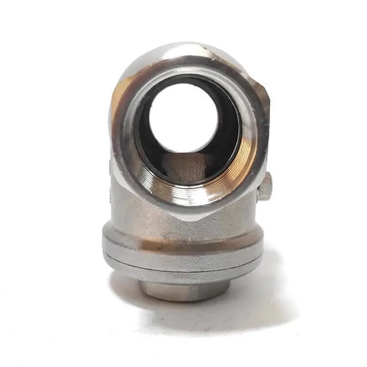 Stainless Steel Threaded Straight Through Horizontal Check Valve Clack One-Way Drain Valve