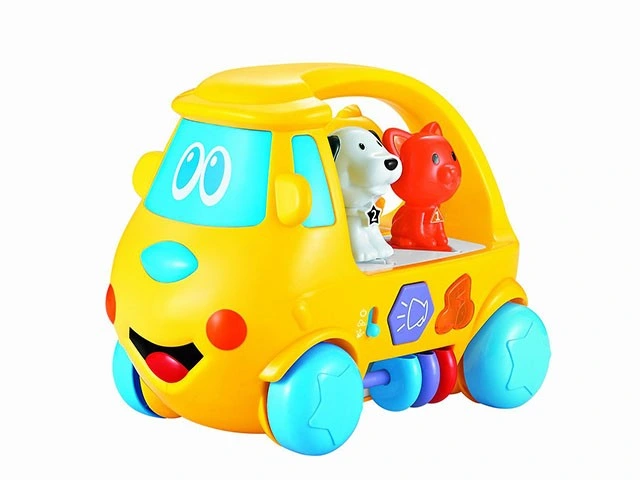 Kids Intelligent Toys Cartoon School Bus Battery Operated Bus Toys