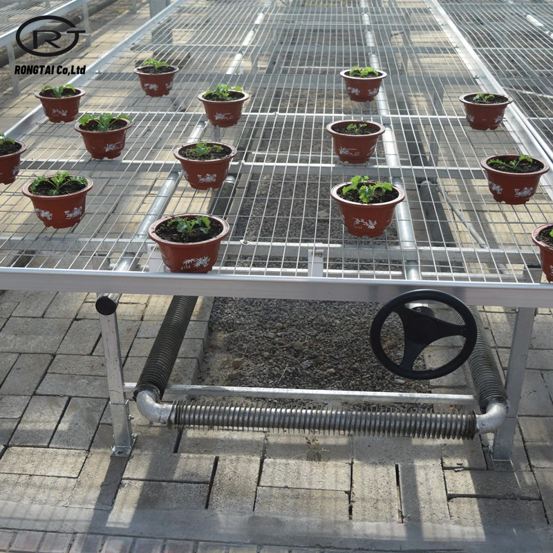 Hydroponics System Wire Mesh Rolling Table