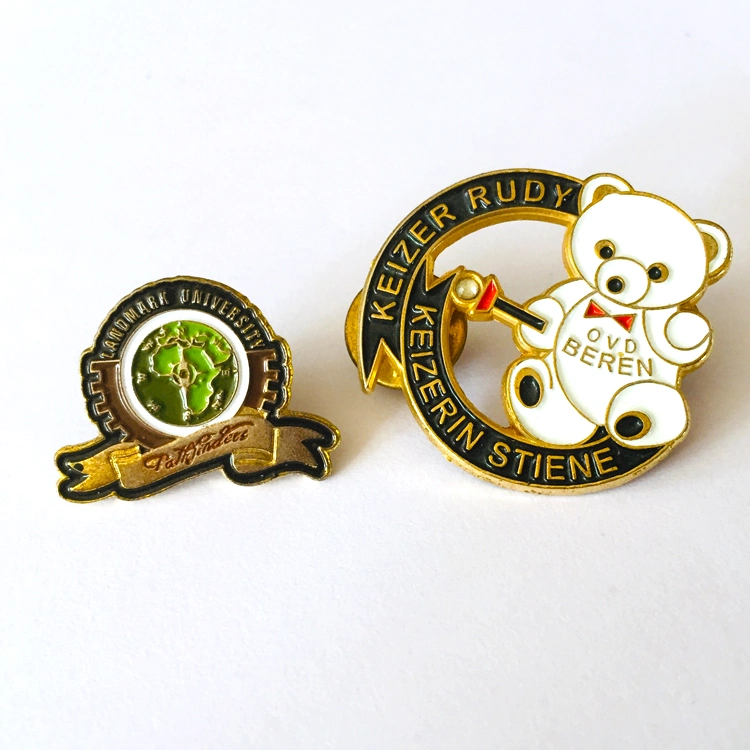 Original Factory High quality/High cost performance Gold Pin Custom Heavy Industry Metal Craft Small Badge Hard Soft Rotating Enamel Pin