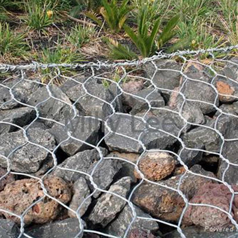 Tejido galvanizado Gabion Box /PVC Gabion Box muros de contención