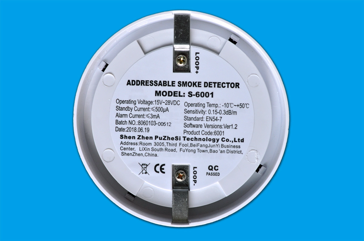 Fire Alarm Control Panel Usage High Accuracy Addressable Smoke Detector for Alarm System