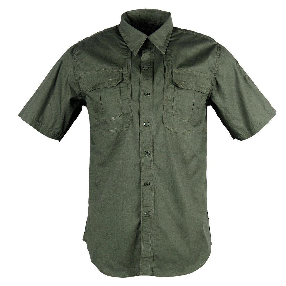 OEM Custom Outdoor Two Pocket Tactical Shirt Short Sleeve