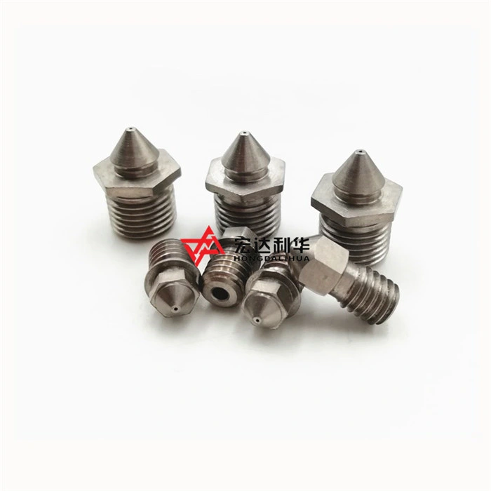 Factory Supply Tungsten Carbide 3D Printer Nozzles with 0.4mm, 0.6mm Orificial Size