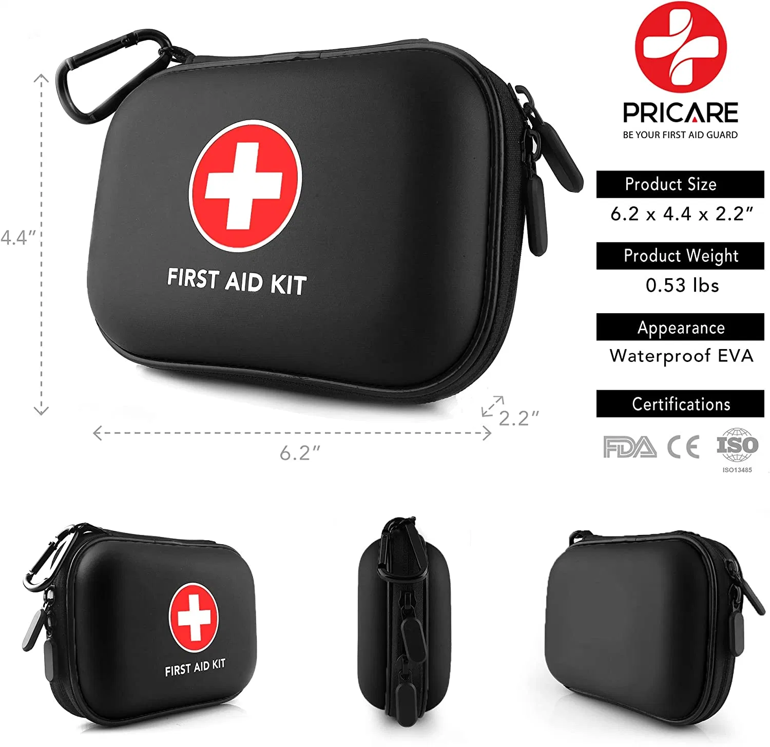 Custom EVA Empty Mini Car Emergency Survival Kit Dog Pet First Aid Kit Box Case