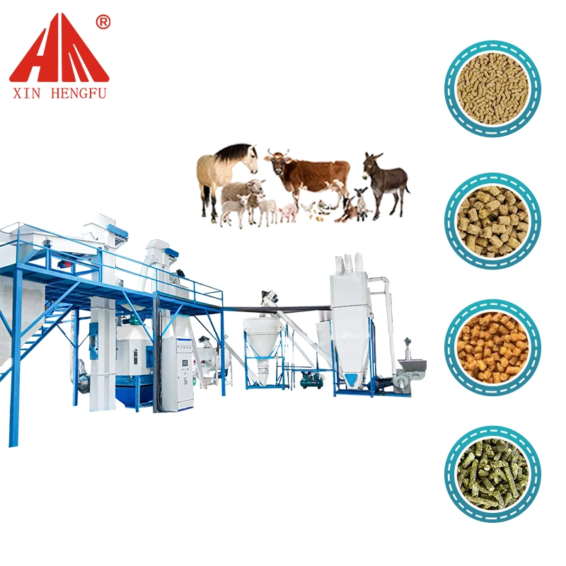 Poultry Feed Manufacturing Equipment Animal Feed Pellet Production Line with CE