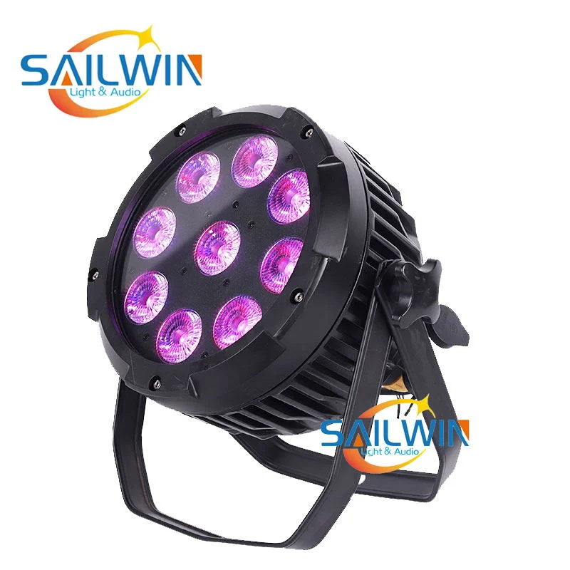 9*18W Aluminum LED PAR Projector Battery Powered DMX Stage Light