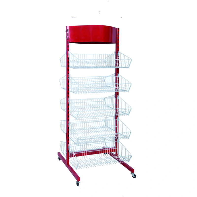 Special Design Metal Floor Standing Basket Display