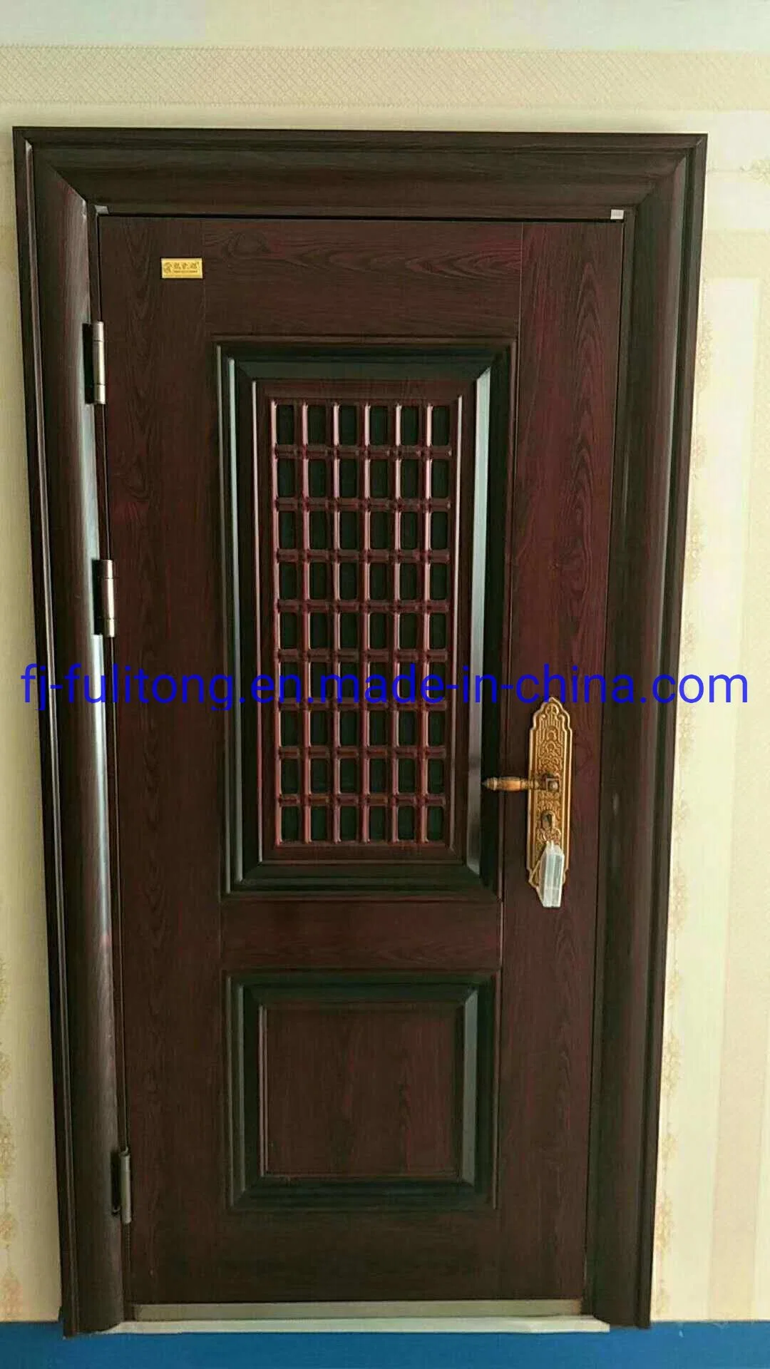 Security Internal Room Wooden Sliding Gate Steel Door