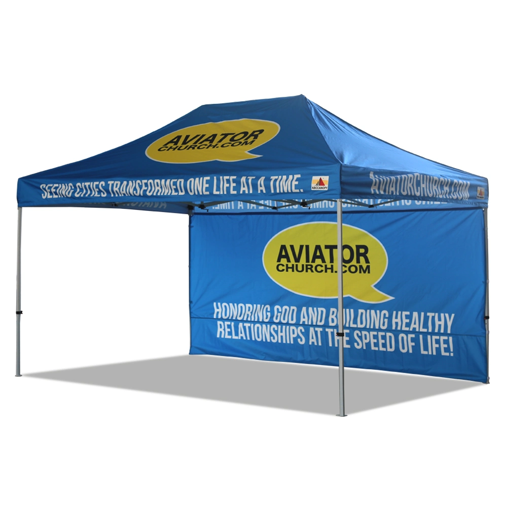 Châssis en aluminium étanche de pliage Gazebo Pop up Canopy tente avec parois latérales imprimé le logo personnalisé 10x10FT 10X15 10X20 de la publicité extérieure Parti de l'événement Trade Show