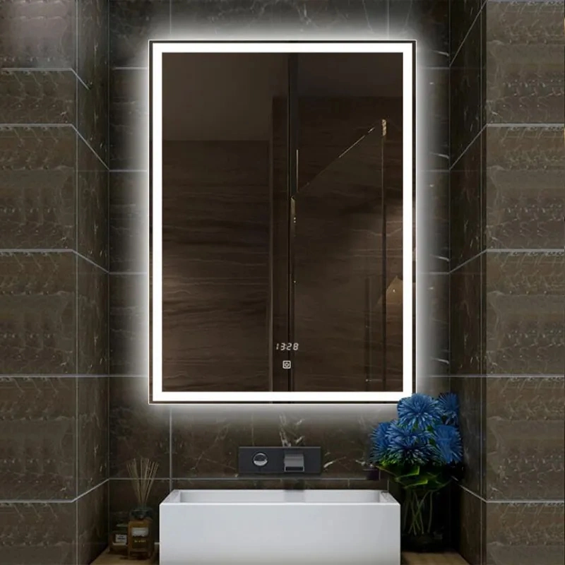 Gran pared rectangular Vanity Anti-niebla iluminado Smart Baño Luz LED Moderno