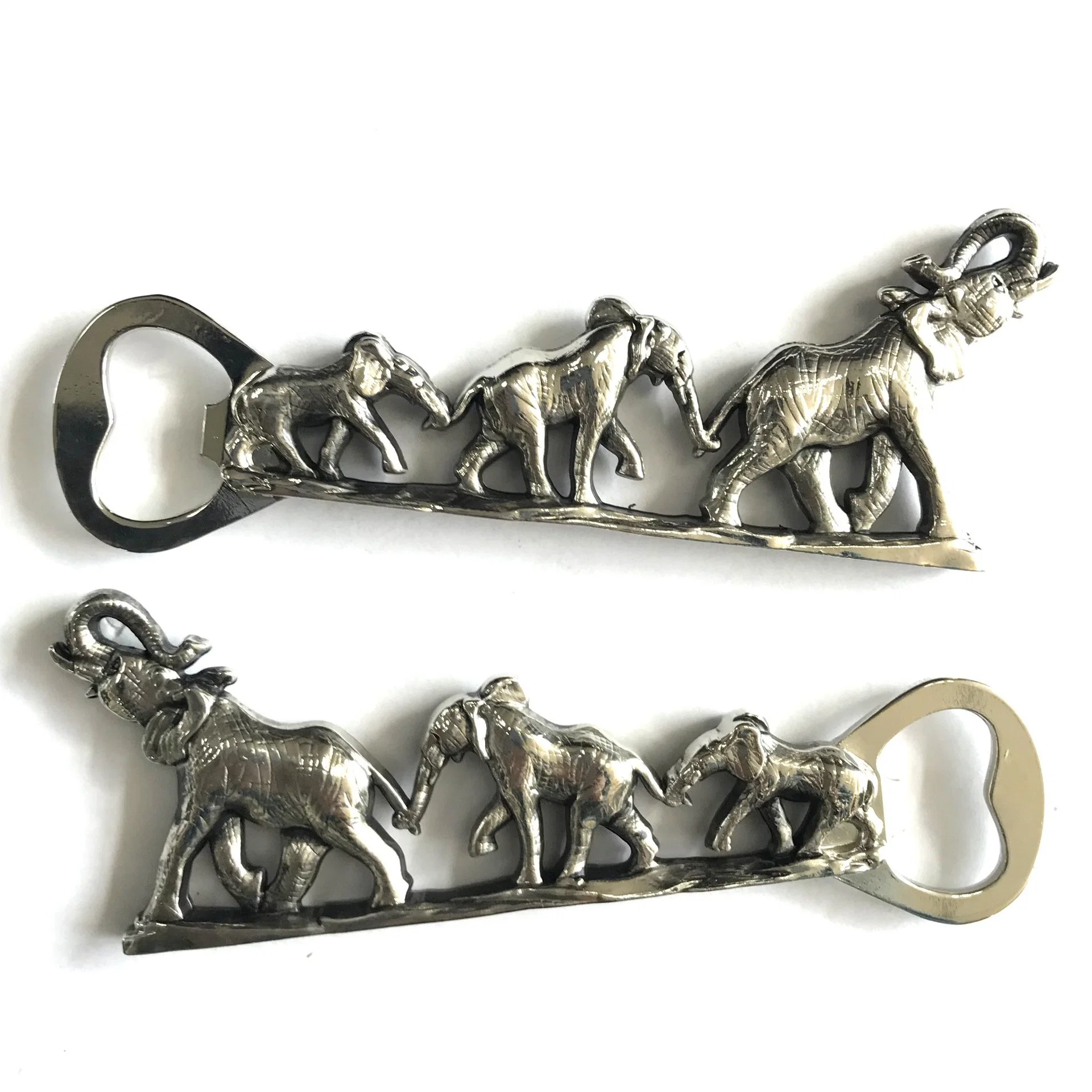 Factory Wholesale/Supplier Metal Zinc Alloy Elephant Shape Beer Bottle Opener